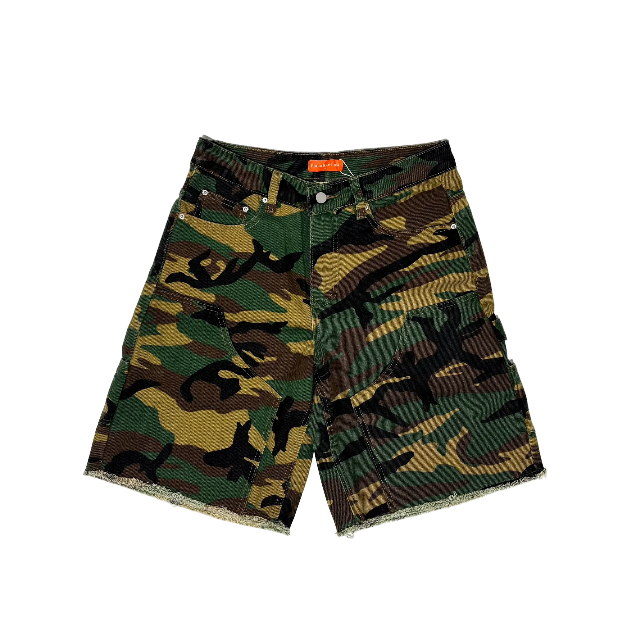 Paradise Camo Jorts - Premium Denim Shorts | Paradise Lost
