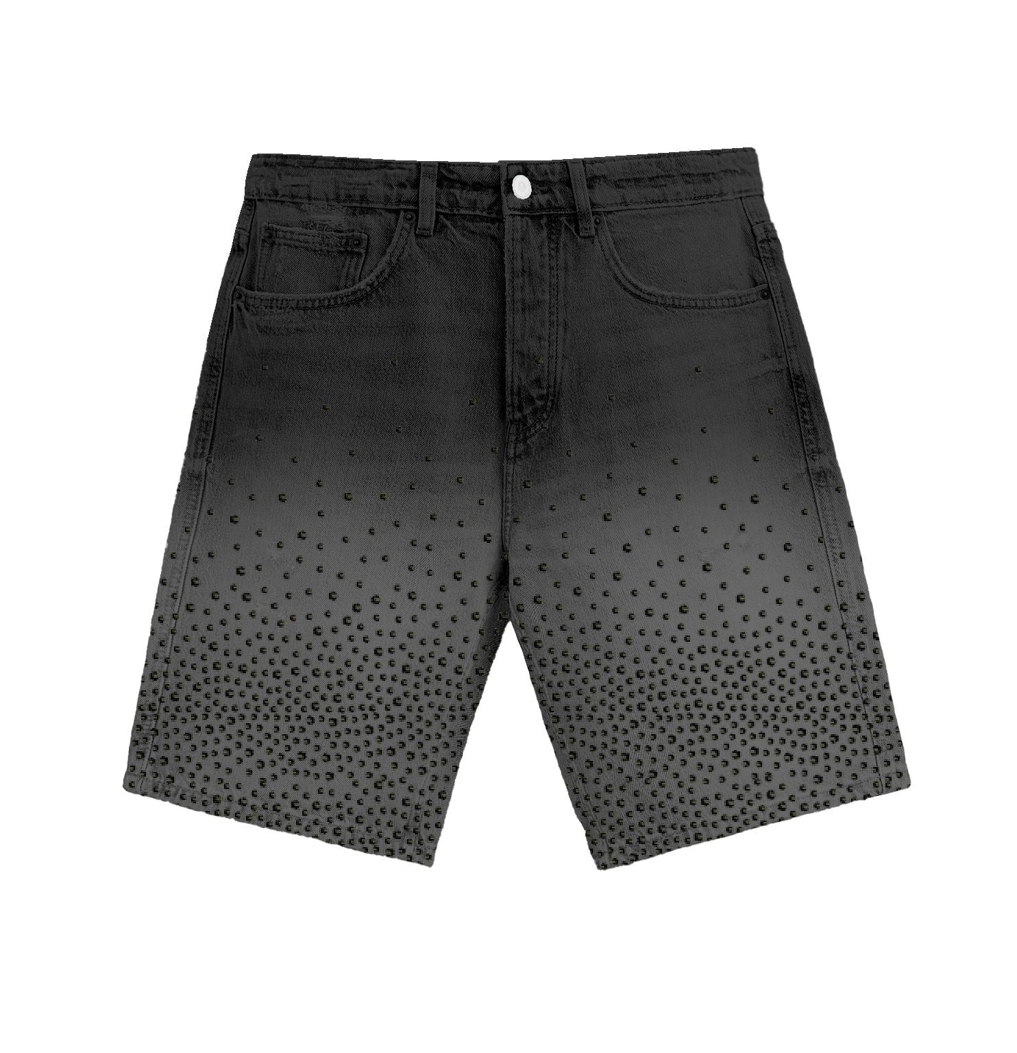 Solomon Rhinestone Jorts Black