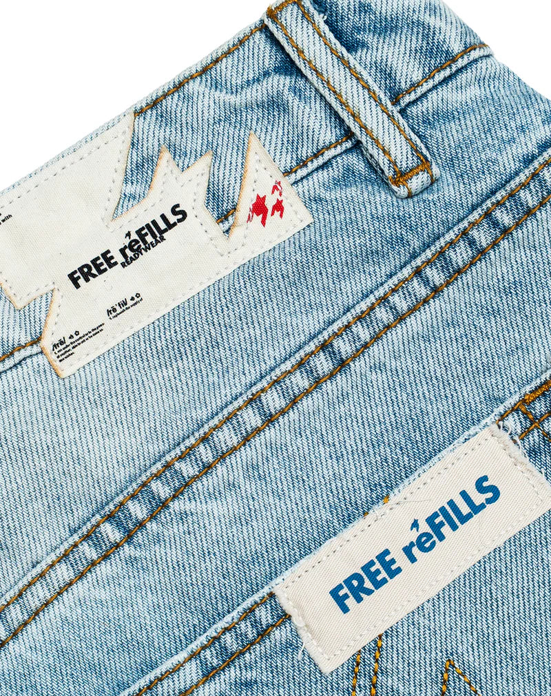 Cathedral Denim Shorts Blue