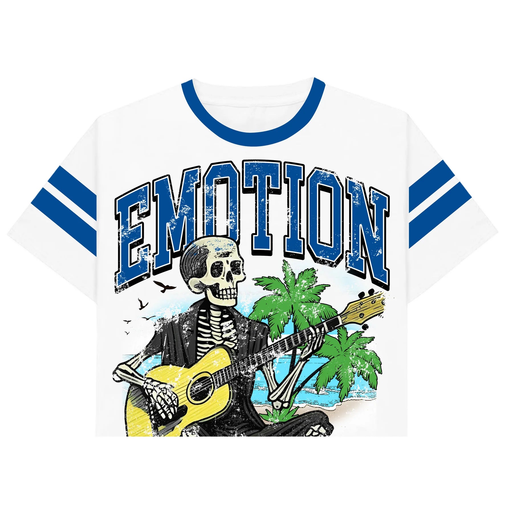 Guitar Tee Cropped Tee White