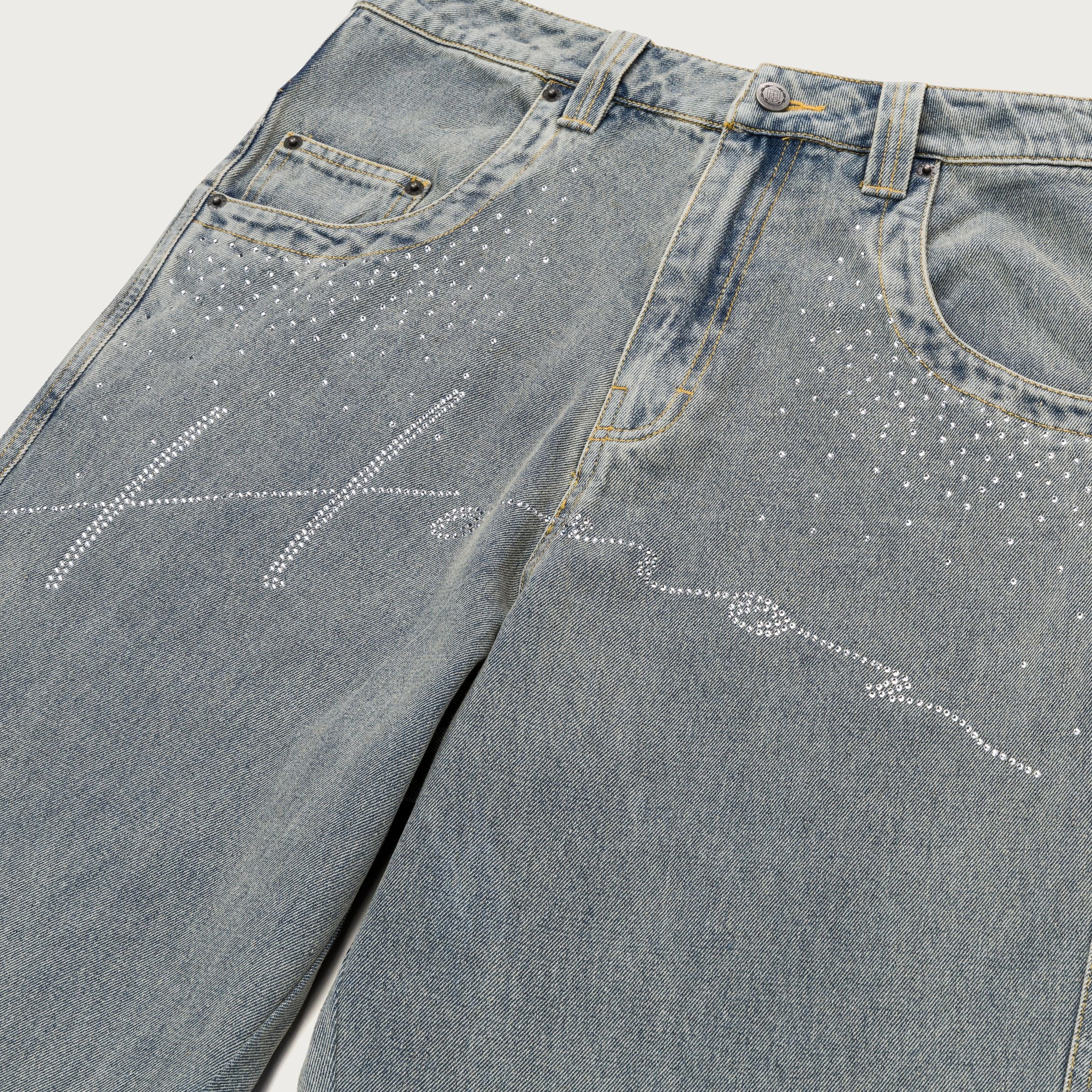 Rhinestone Wide Leg Pant