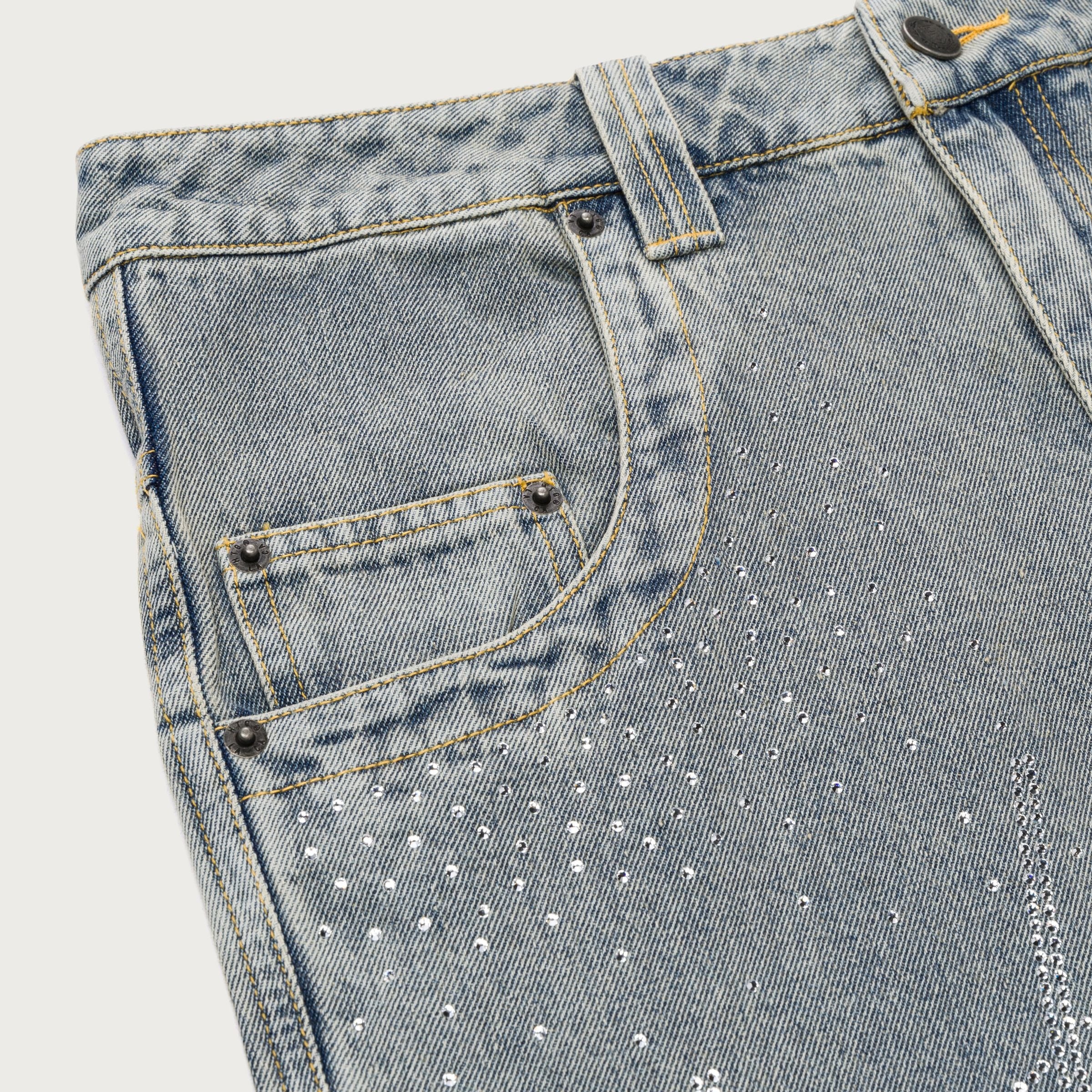 Rhinestone Wide Leg Pant