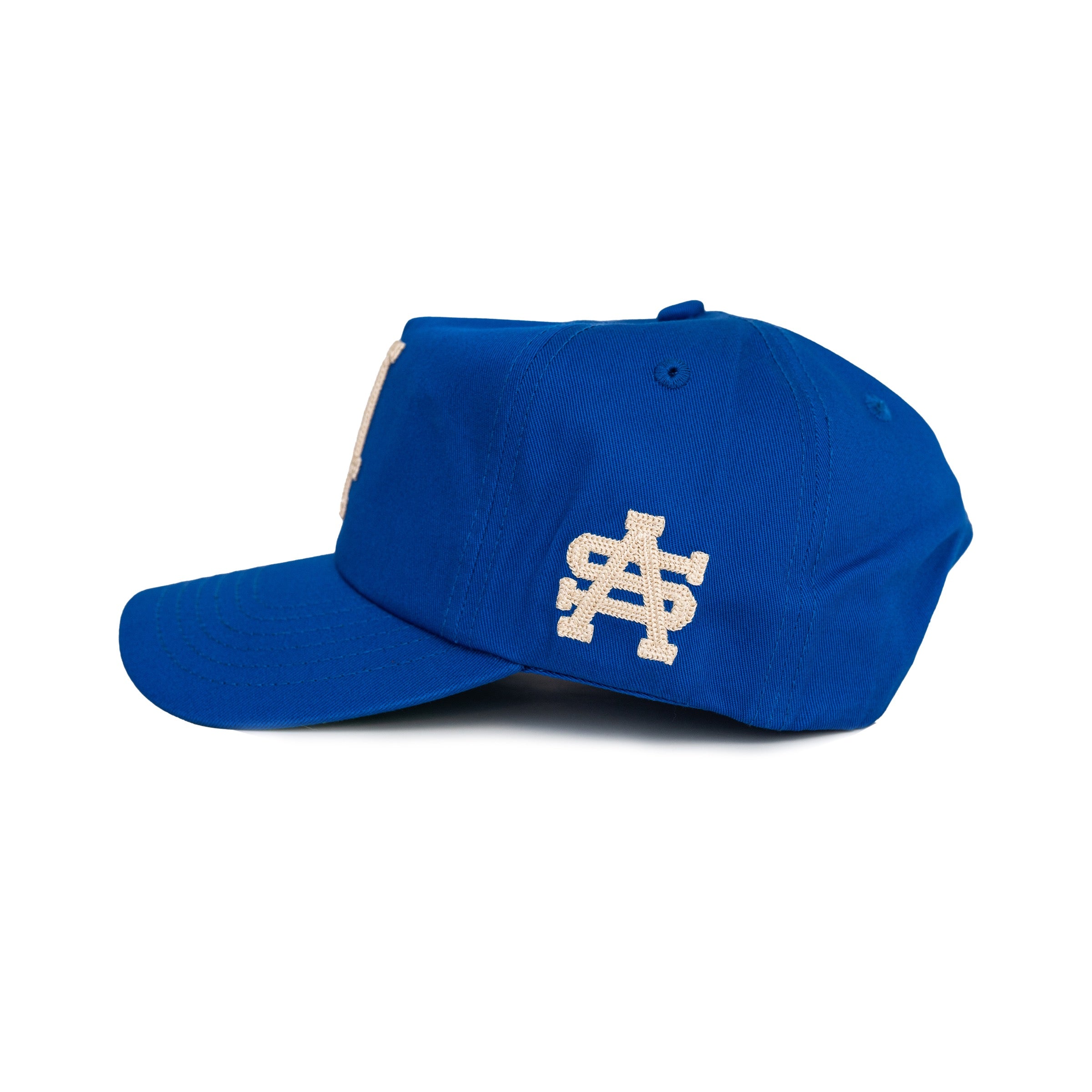 LA Chain Stitch Snap Back Cream/ Blue
