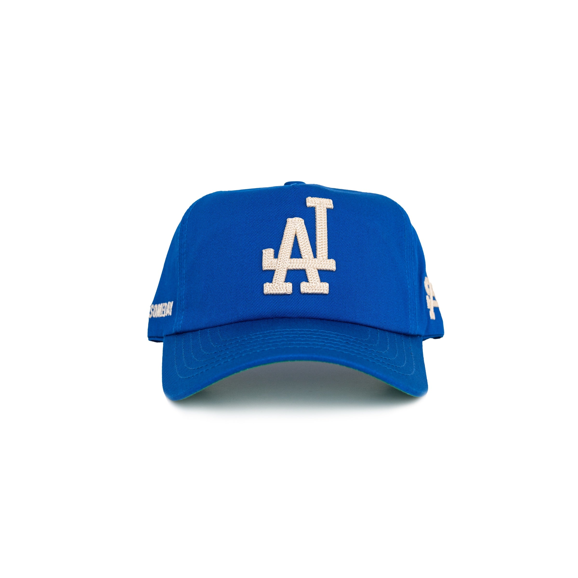LA Chain Stitch Snap Back Cream/ Blue