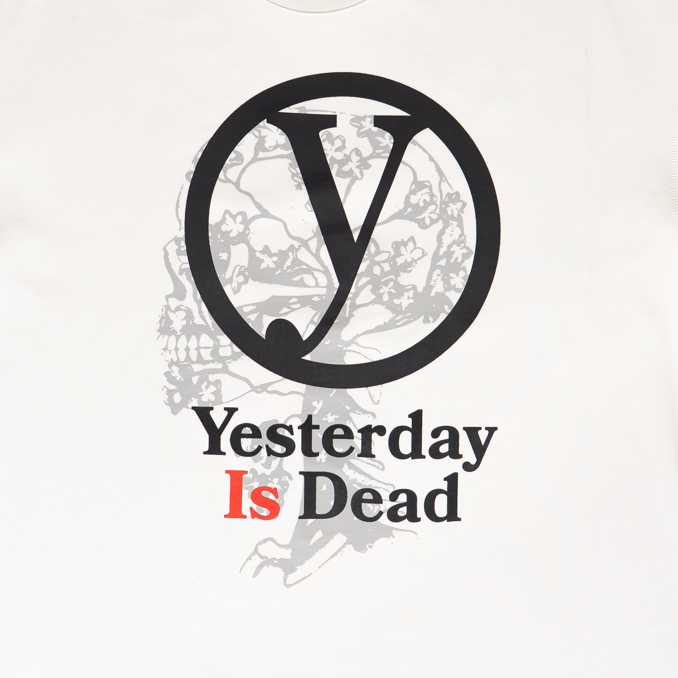 SKULL DISTRESSED TEE WHITE