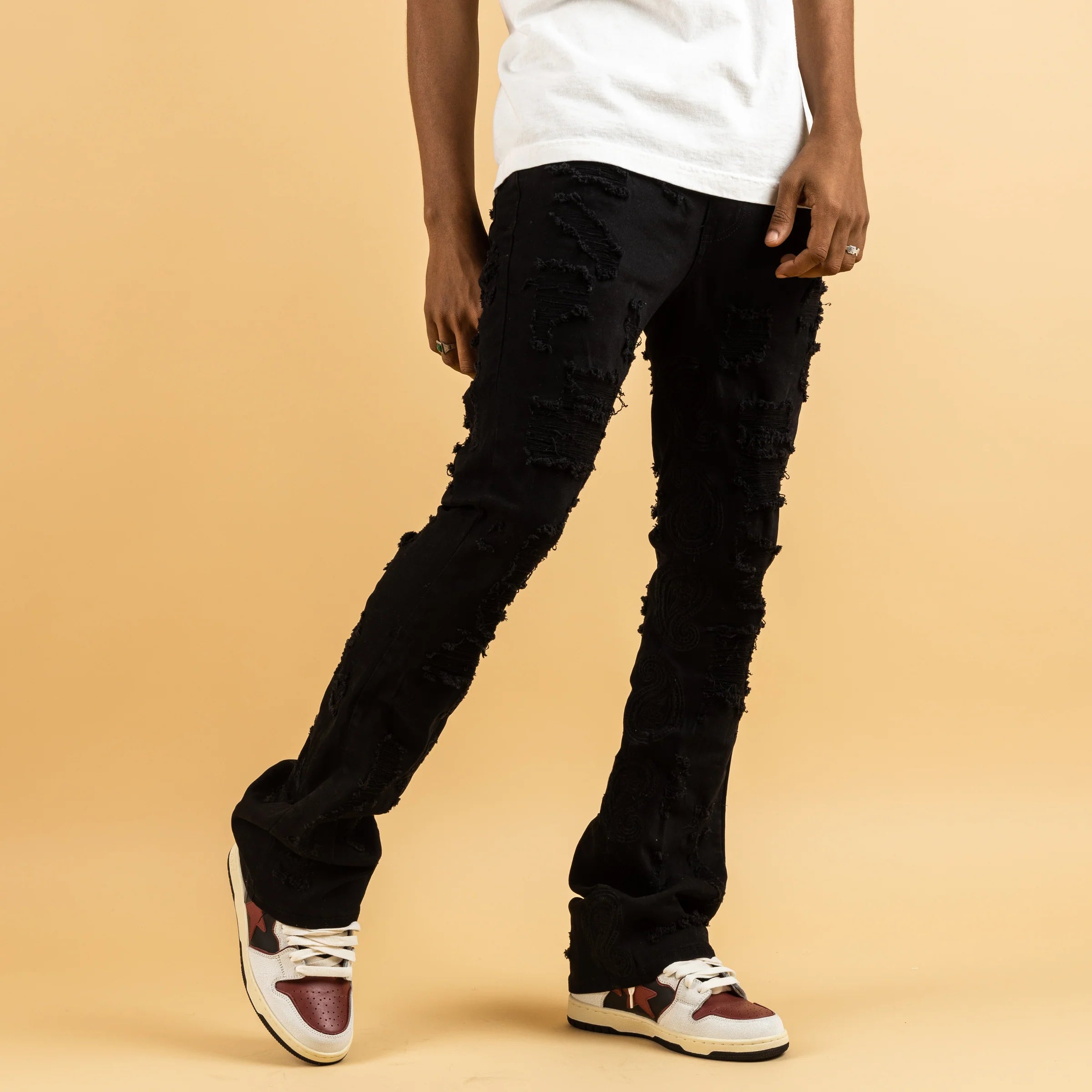 Paisley Ops Flared Denim
