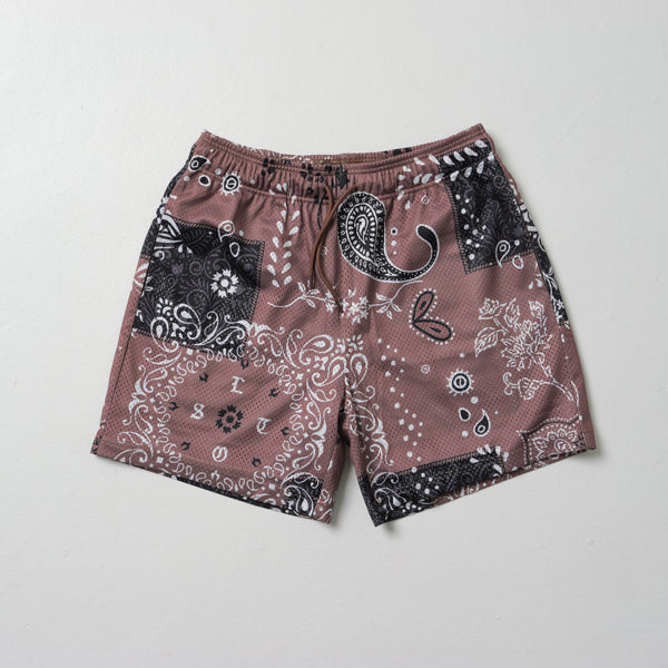 LOST IN PARADISE BROWN PAISLEY SHORTS