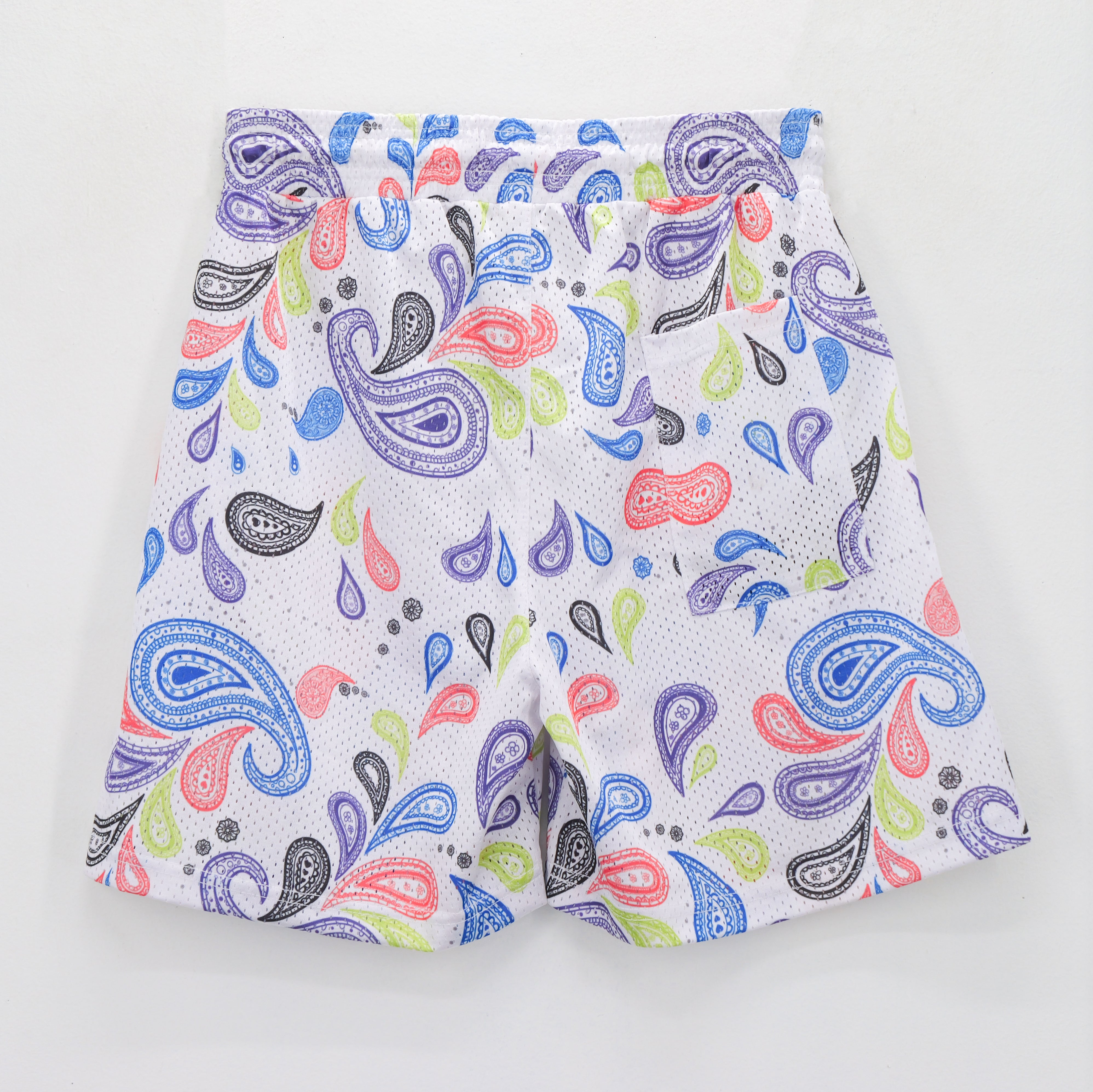 PAISLEY MESH SHORTS white/multi