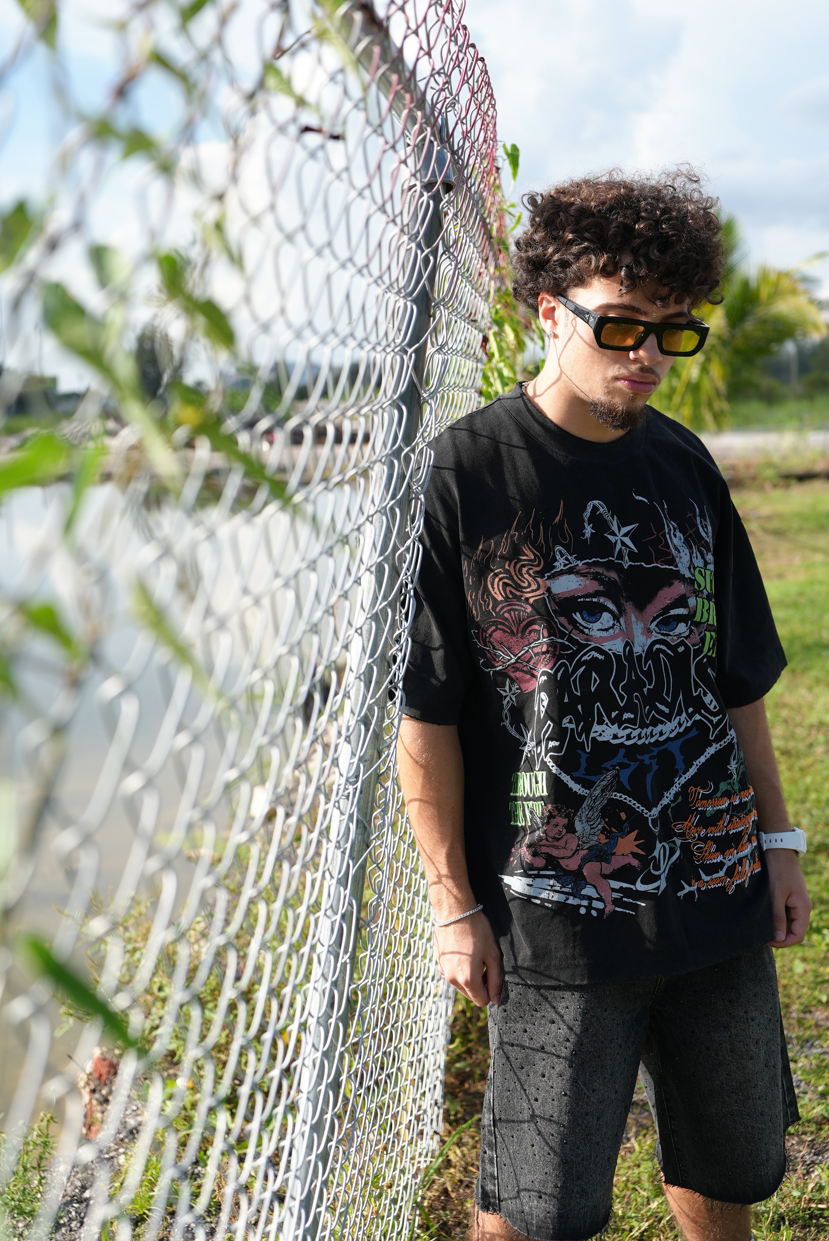 Nightfall Jorts Black