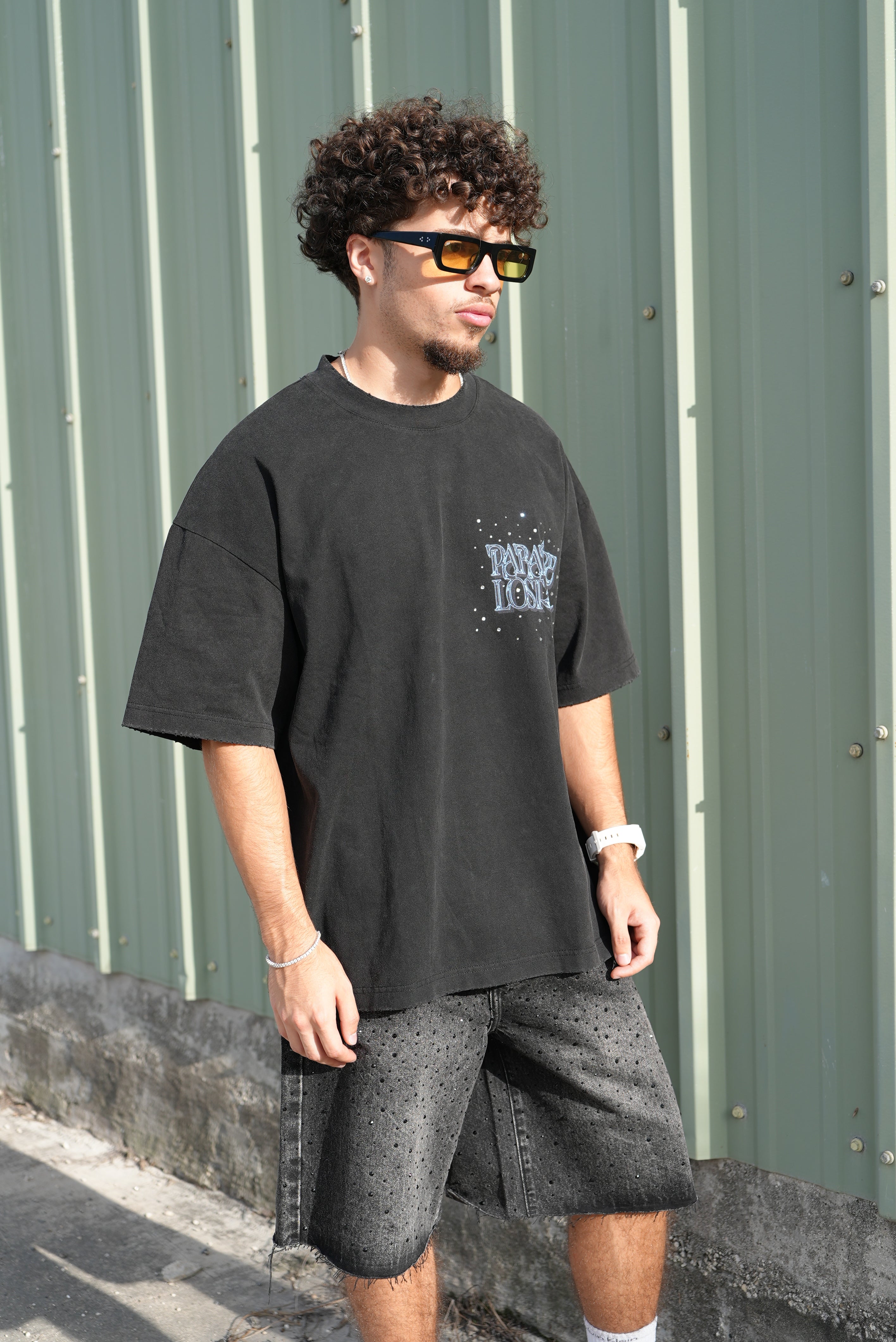 Nightfall Jorts Black