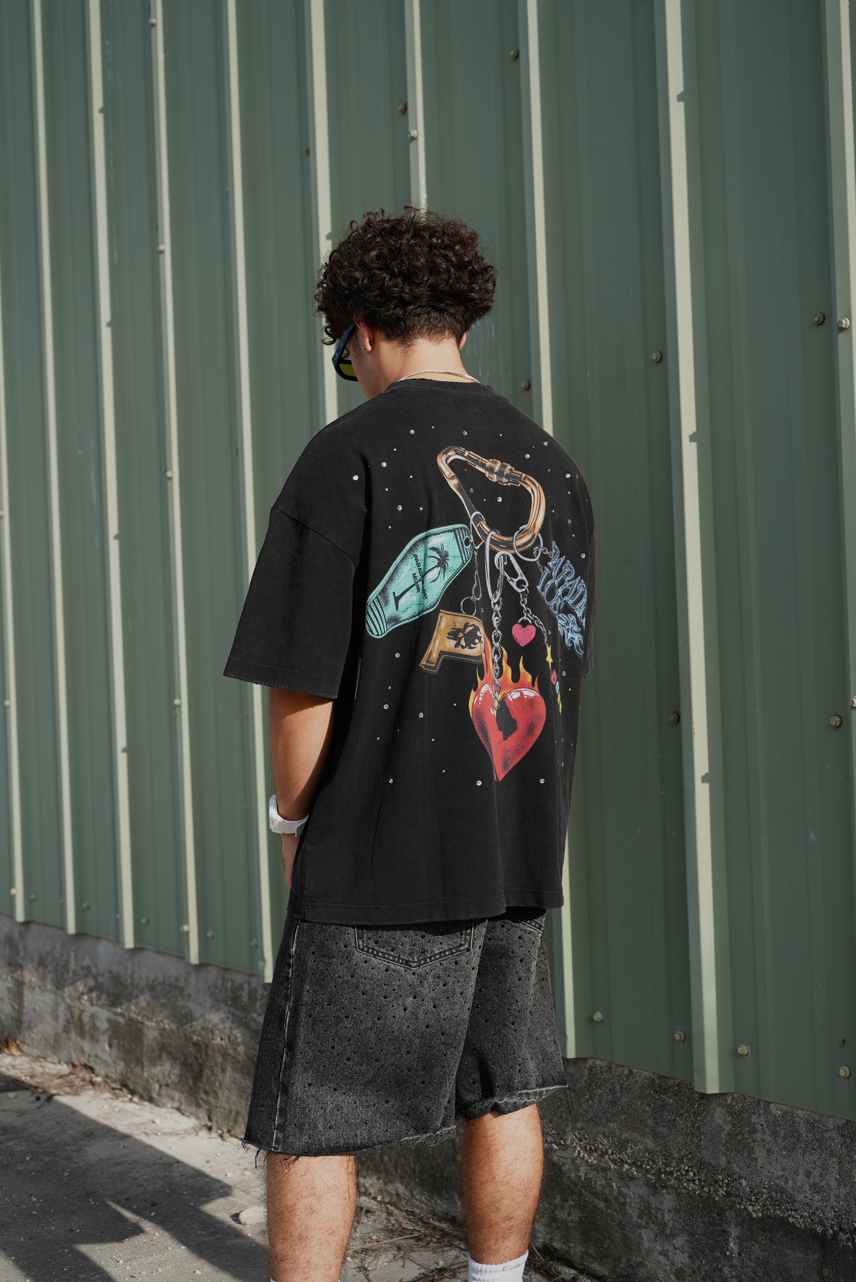 Nightfall Jorts Black