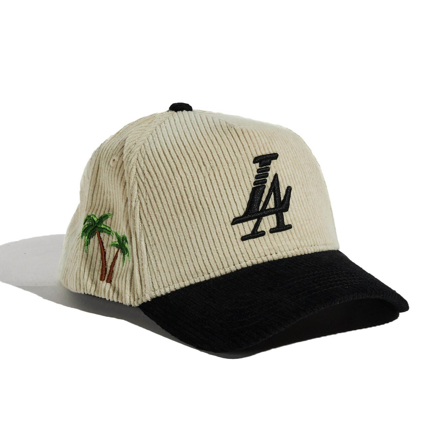 PARADISE LA CORDUROY HAT CREAM/BLACK