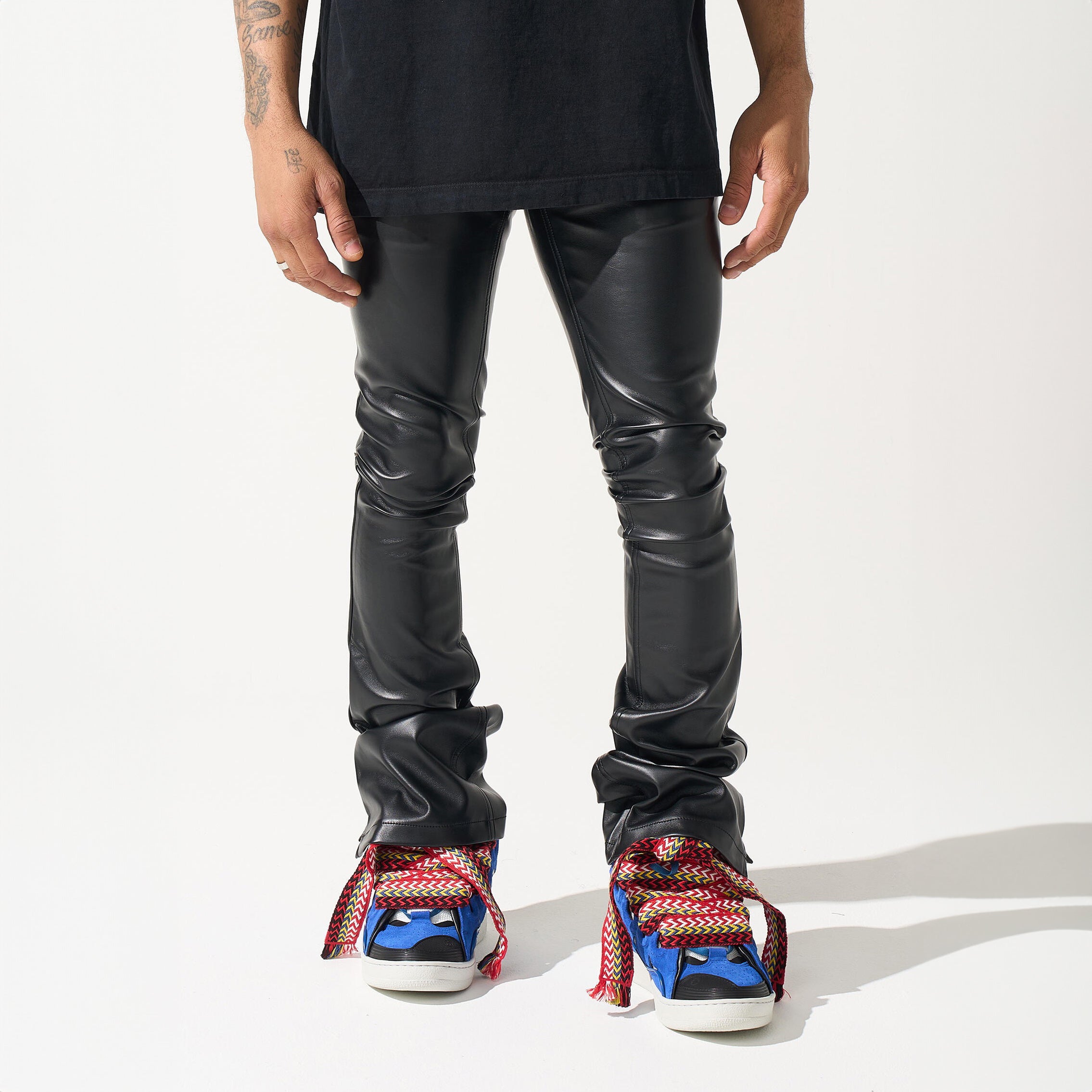 Stone Stacked Jeans Black