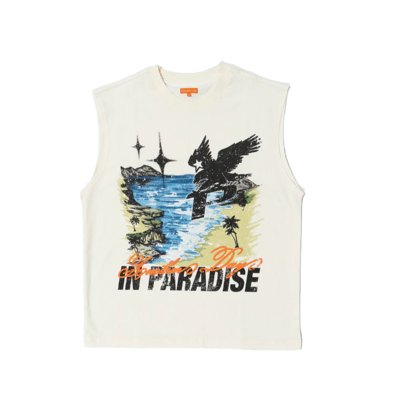 Paradiso Island Muscle Tee Cream
