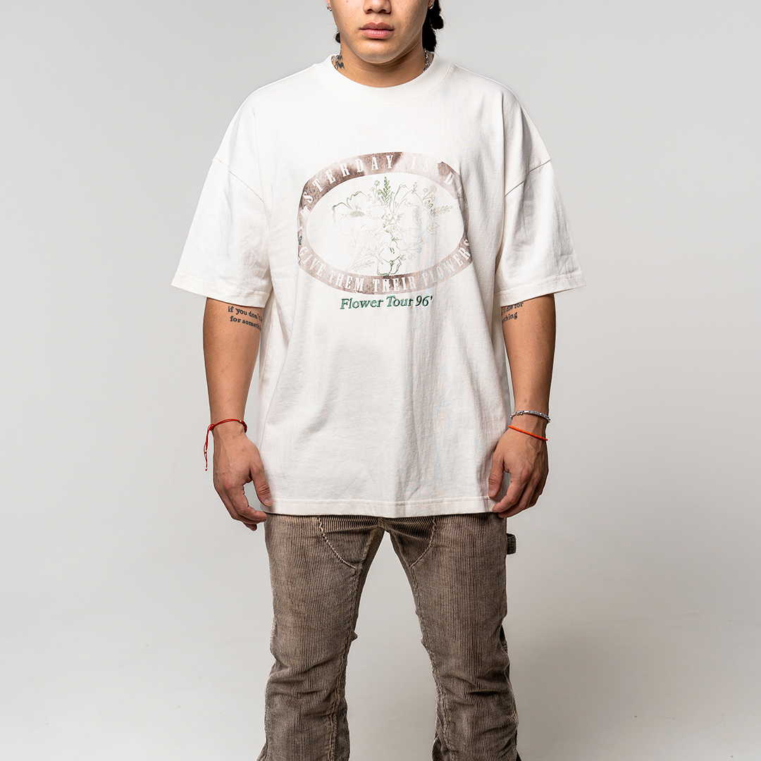 FLOWER TOUR TEE (CREAM)