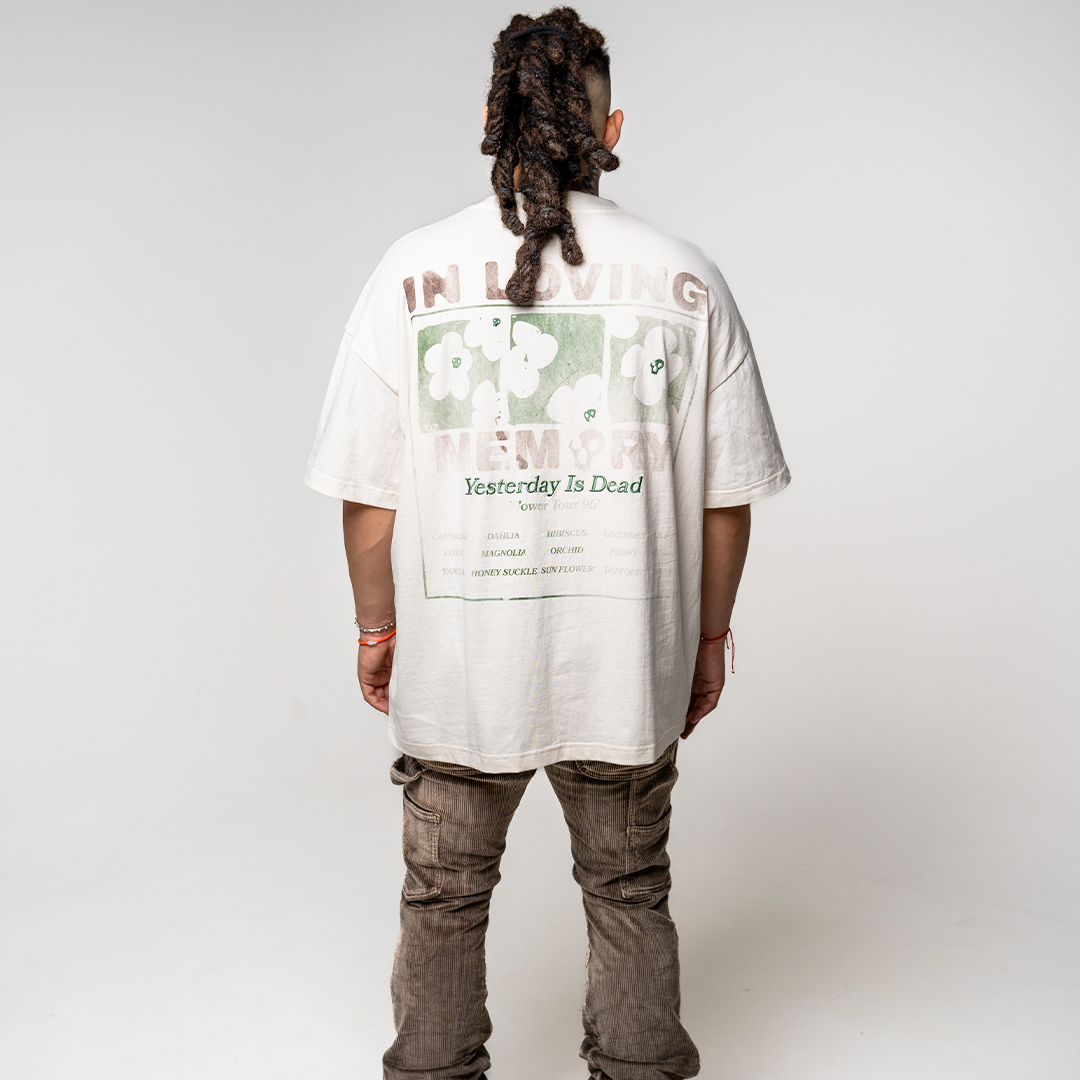 FLOWER TOUR TEE (CREAM)