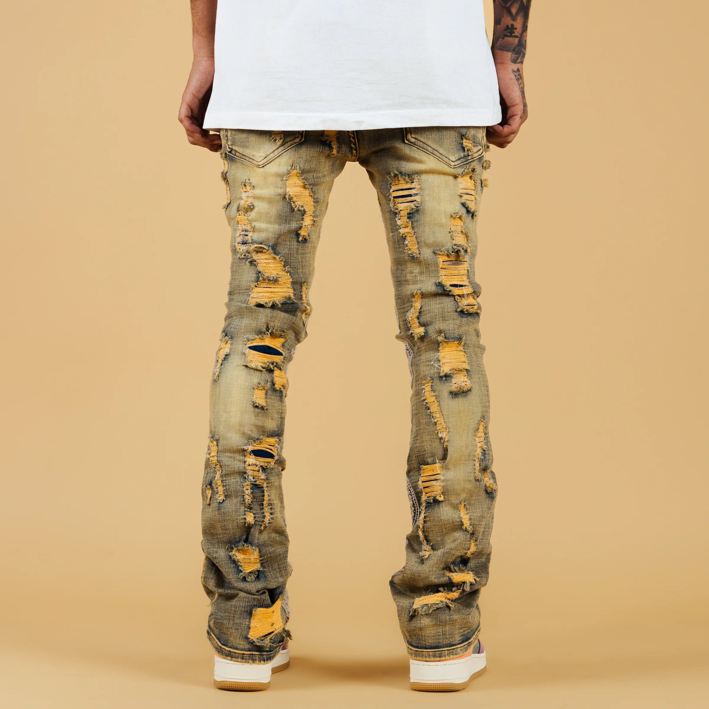Cali Paisley Flared Denim