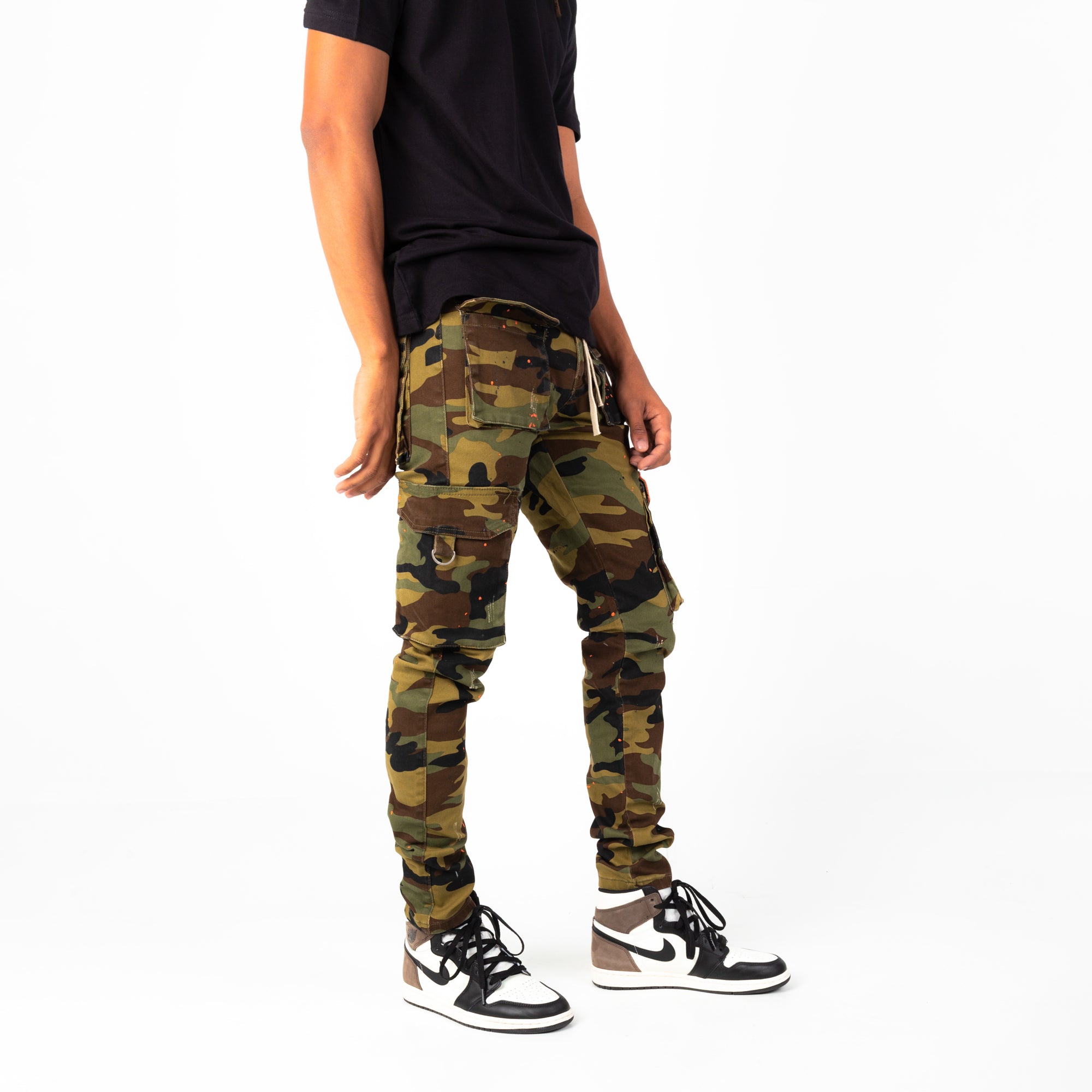 WOODLAND CAMO CARGO DENIM