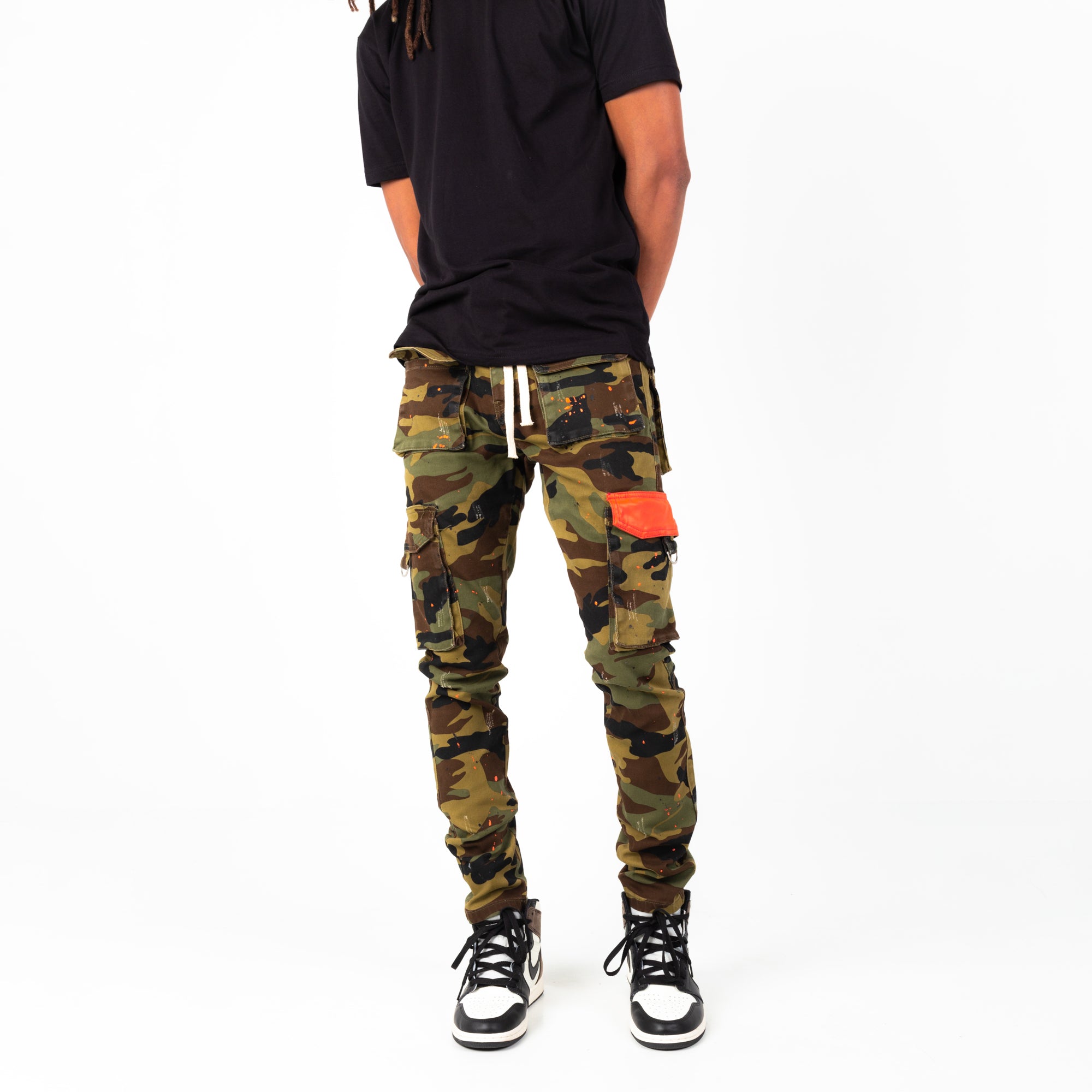 WOODLAND CAMO CARGO DENIM