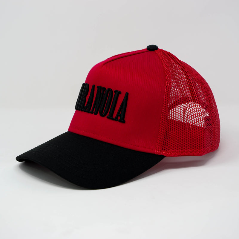 PARANOIA TRUCKER HAT RED/BLACK