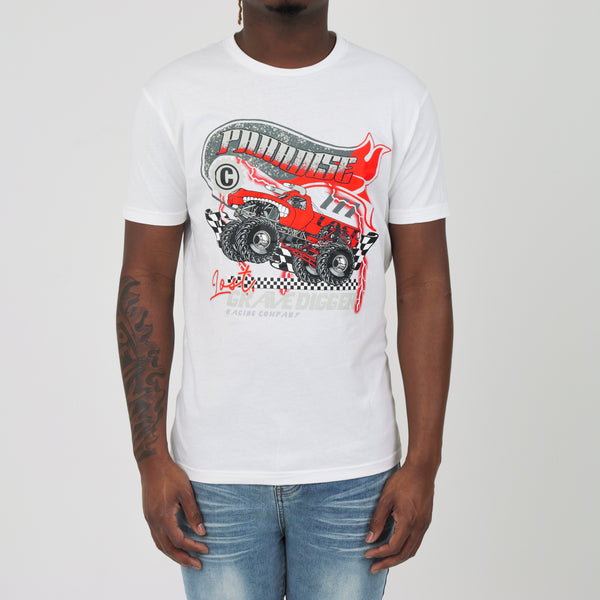 GRAVE DIGGER TEE WHITE
