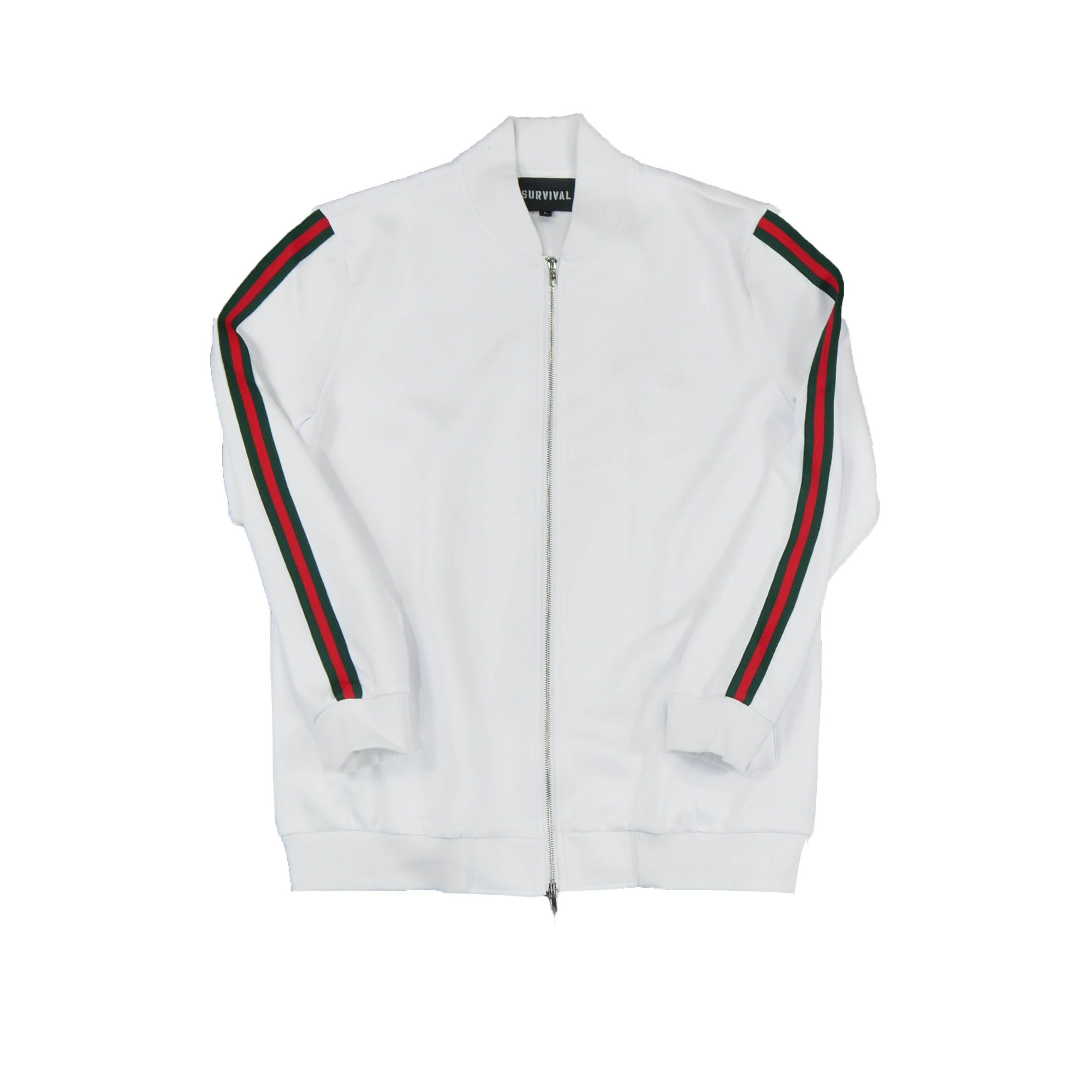 SRVL TRACK JACKET WHITE/RED/GREEN