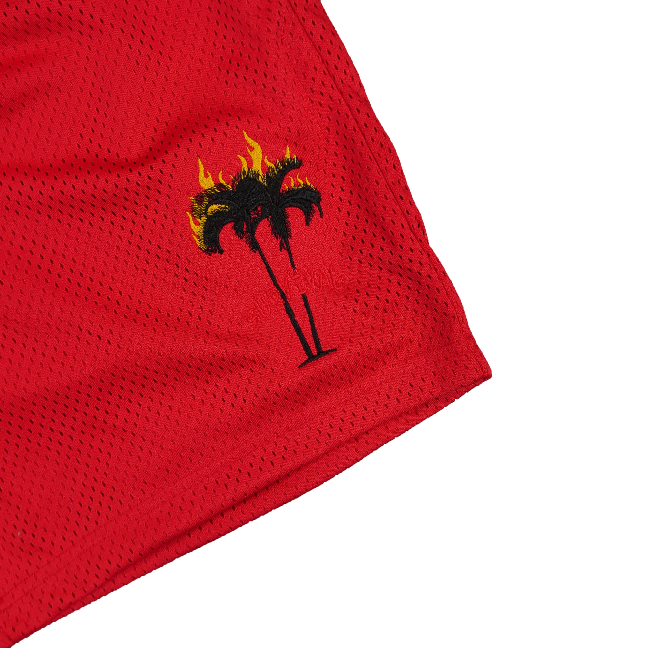 SHADY ISLAND MESH SHORTS RED