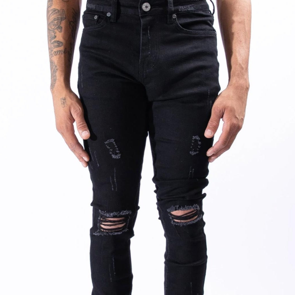 MIDNIGHT BLACK DENIM JEANS