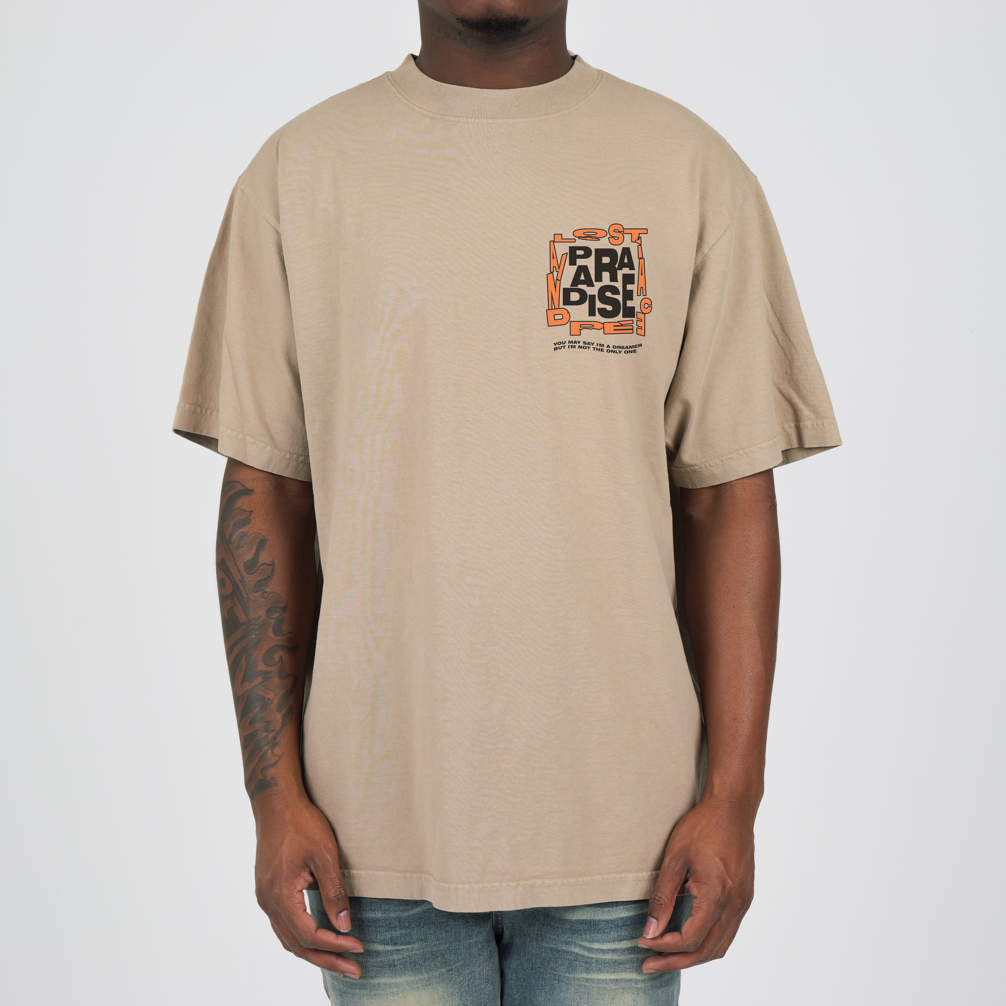 FAMILY TRAIL PREM TEE OATMEAL