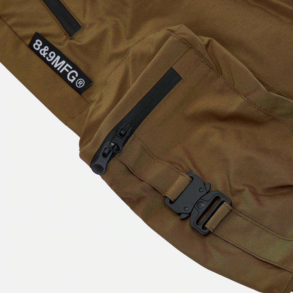 Combat Nylon Joggers Honey