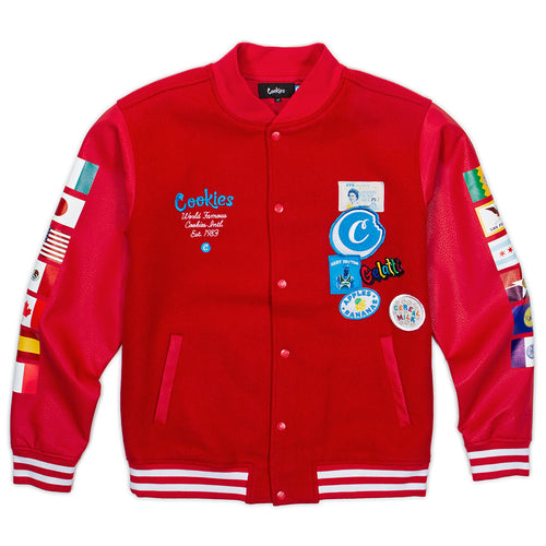 AWARD TOUR LETTERMAN JACKET RED