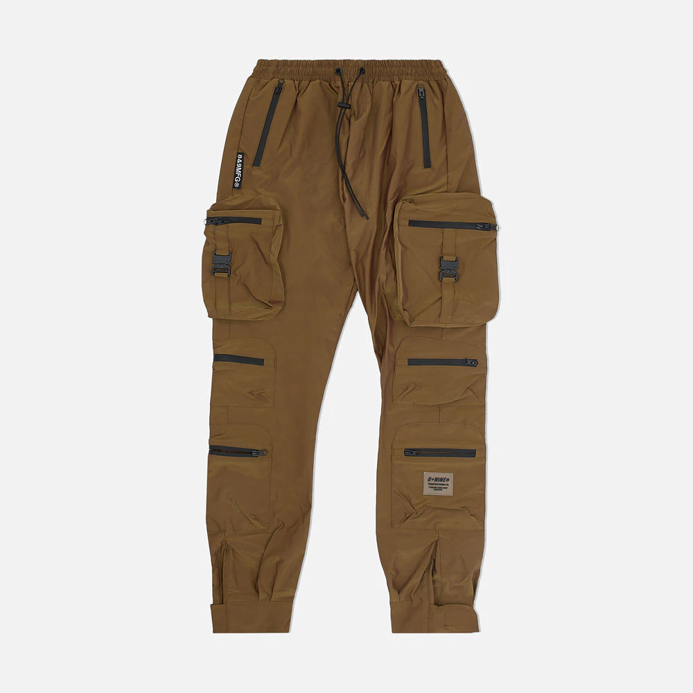 Combat Nylon Joggers Honey
