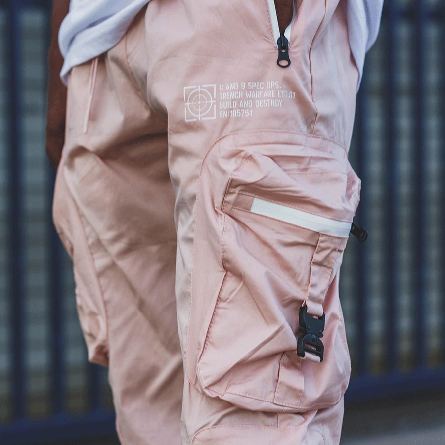 COMBAT NYLON JOGGERS ROSE