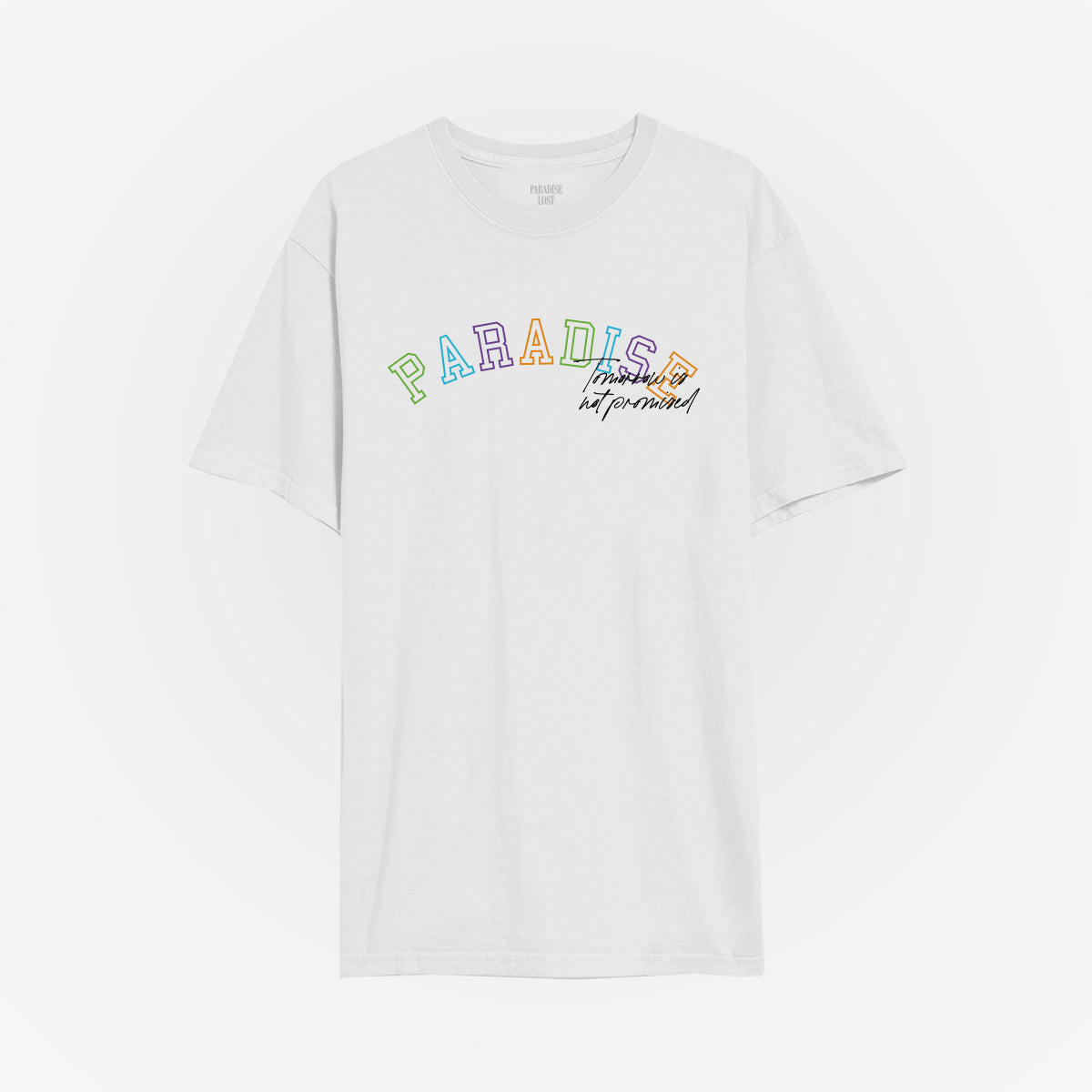COLLEGE TEE WHT/MULTI