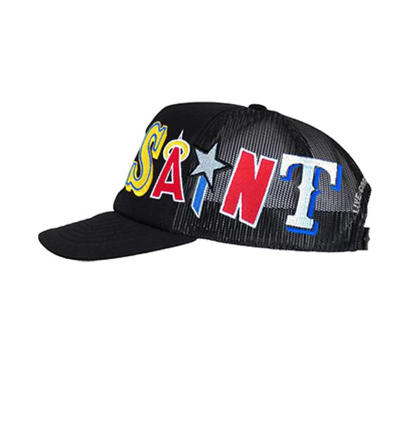 SAINT WRAP TRUCKER HAT BLACK