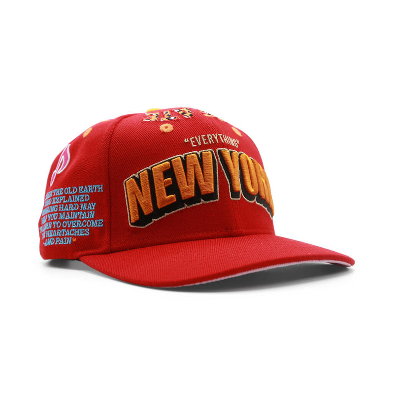 New York Everything Snapback Hat Red