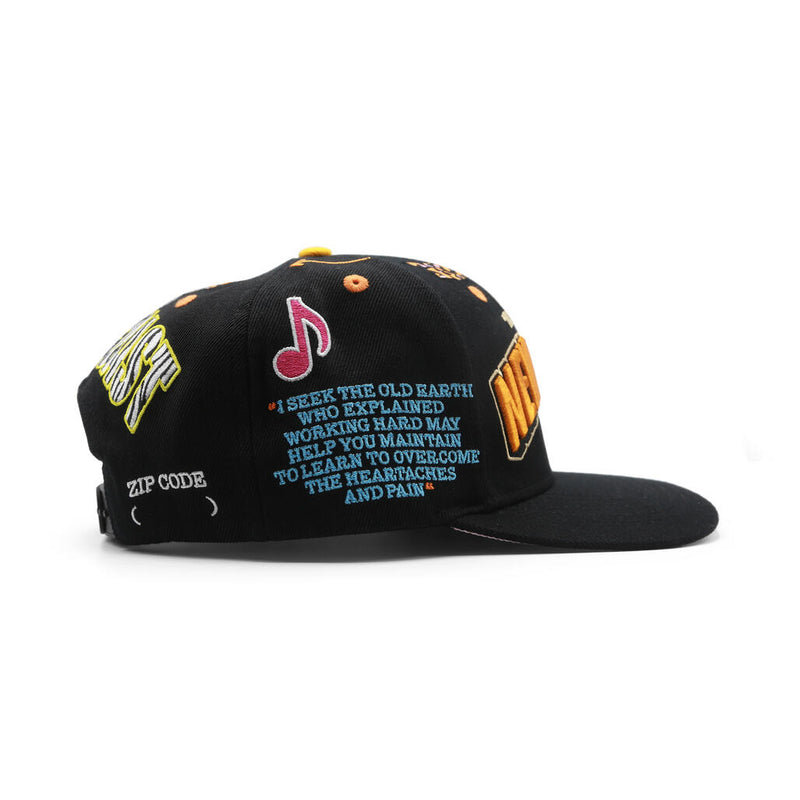 New York Everything Snapback Hat Black