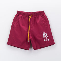 Nylon Monogram Shorts Burgundy