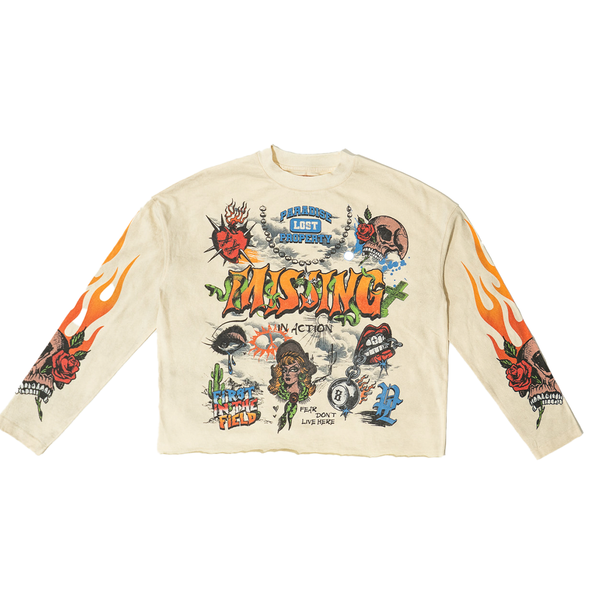 Graffiti Longsleeve Tee Cream