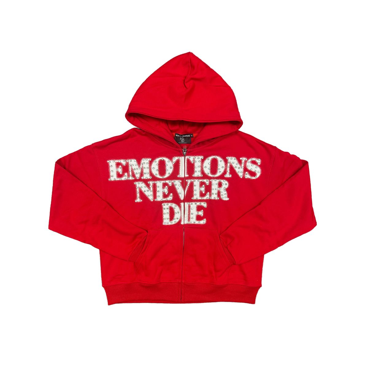 End Rhinestone hoodie Red