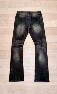 Rhinestone Stack Denim (Steel Grey)