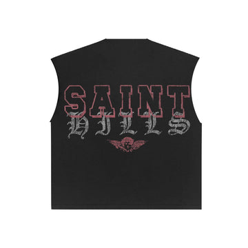 SAINT ANGEL CUT SLEEVE - BLACK
