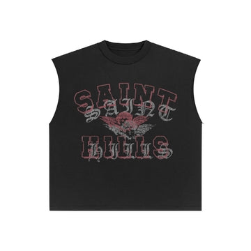 SAINT ANGEL CUT SLEEVE - BLACK