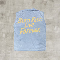 Live Forever Muscle Tee Blue Paradise Lost