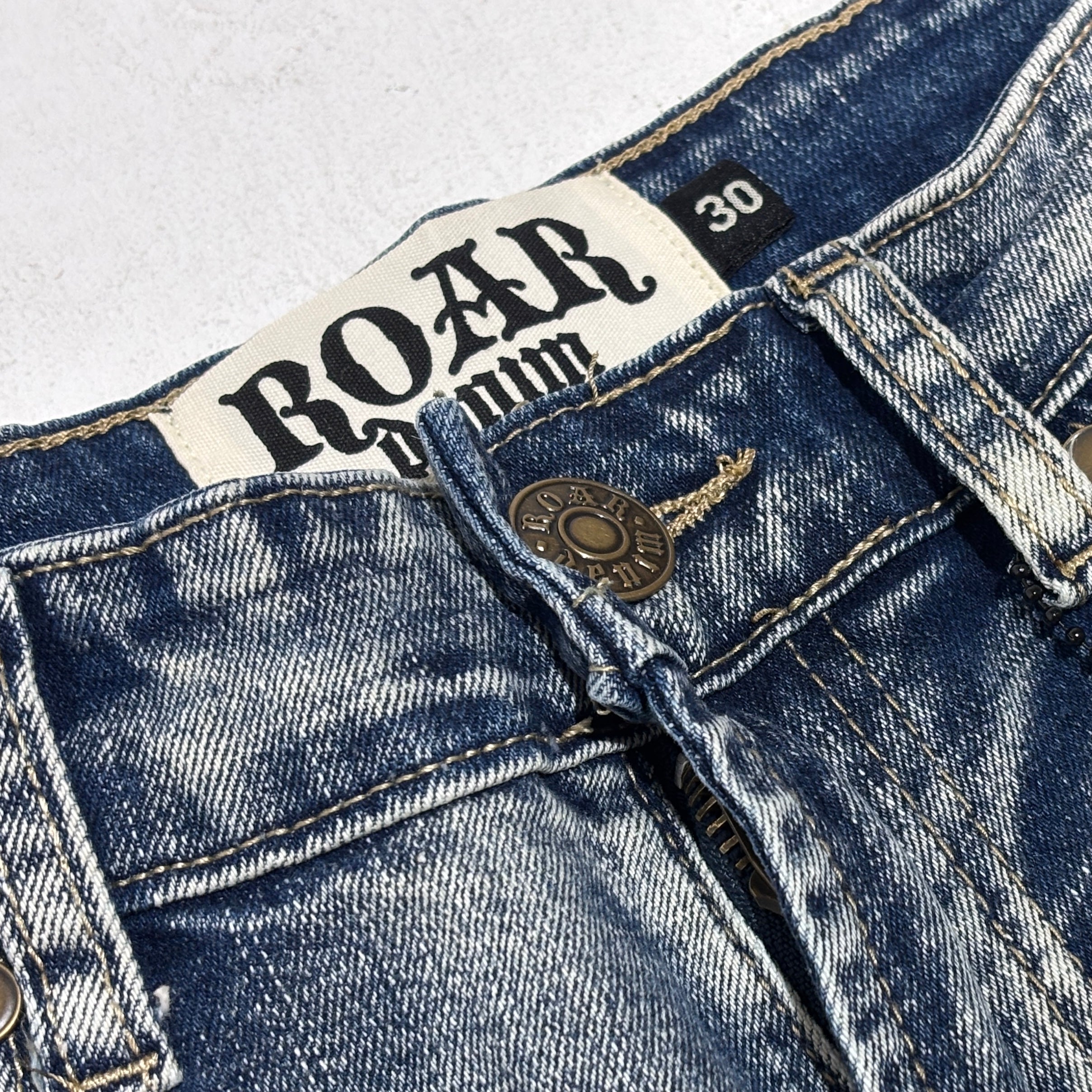 Flared Fit Denim Sand Blue Wash