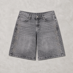Paradise Lost Rhinestone Denim Shorts