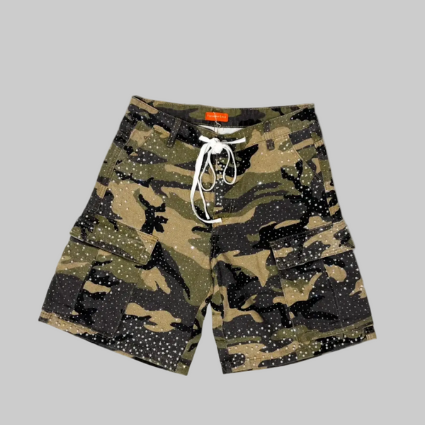 Camo Diamond Jorts - Premium Denim Shorts | Paradise Lost Camo Diamond Jorts - Premium Denim Shorts | Paradise Lost