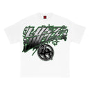 LH GREEN SKULLS TEE WHITE