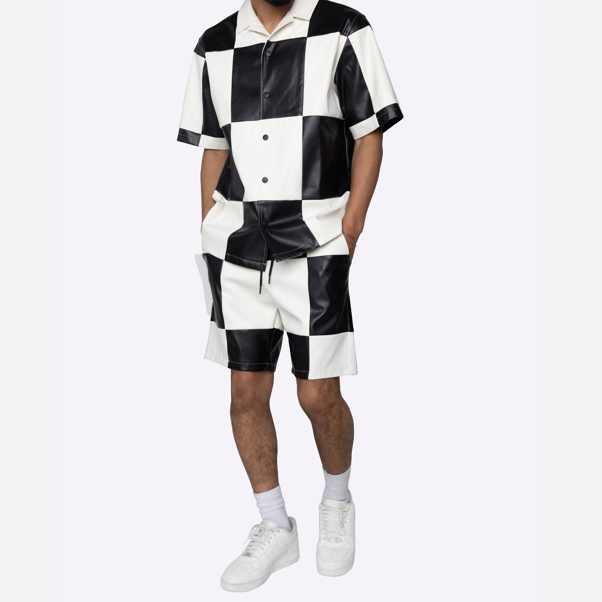 CHECKER SHORTS BLACK/WHITE