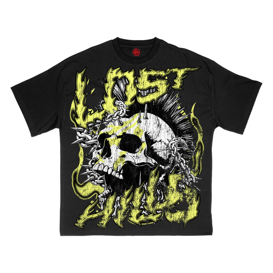 LH CHAIN SKULLS TEE BLACK